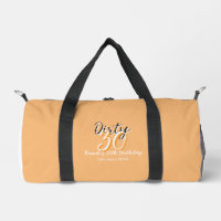 Dirty Thirty oranje witte eenvoudige retro verjaar