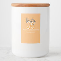 Dirty Thirty oranje witte eenvoudige retro verjaar