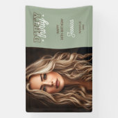 Dirty Thirty Photo Western Rodeo 30e verjaardag Spandoek (Verticaal)