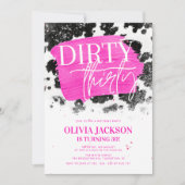 Dirty Thirty Pink & Koe Print 30ste verjaardagsfee Kaart (Voorkant)