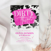 Dirty Thirty Pink & Koe Print 30ste verjaardagsfee Kaart