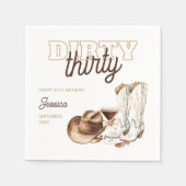 Dirty Thirty Rodeo Western 30ste verjaardagsfeest Servet (Voorkant)