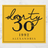 Dirty Thirty - Verjaardag - Etiketten mousserende  (Enkel label)