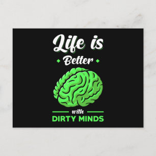 Dirty Thoughts Funny Gezegde Briefkaart