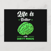Dirty Thoughts Funny Gezegde Briefkaart (Voorkant)