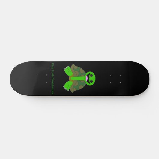 Dirty Turtle Logo, zwart Persoonlijk Skateboard (Horizontaal)