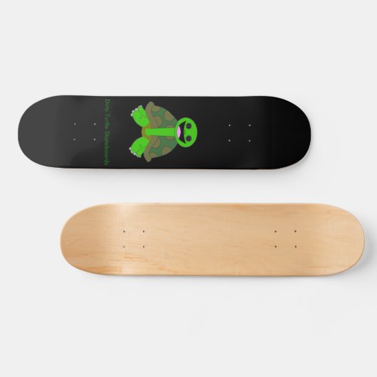 Dirty Turtle Logo, zwart Persoonlijk Skateboard (Horizontaal)