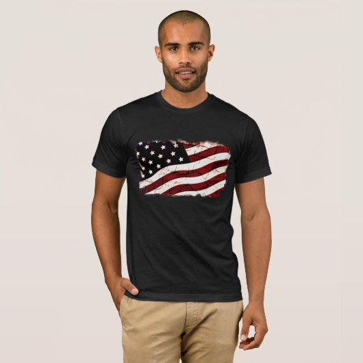 Dirty  USA Flag T-shirt (Voorkant volledig)