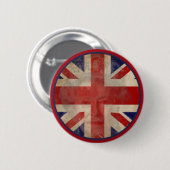 Dirty Vlag Button met koningin Elizabeth II (Voorkant /achterkant)