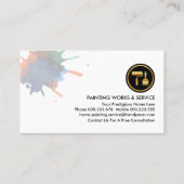 Dirty Wall Paint Splatter Handyman Visitekaartje (Achterkant)