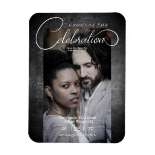 Dirty Whimsical Grounds of Celebration Wedding Magneet