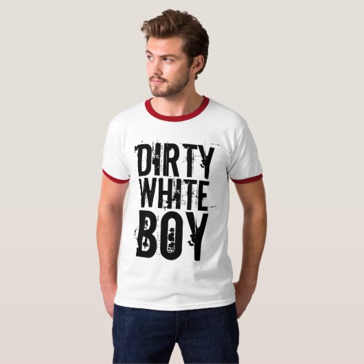 DIRTY WHITE BOY 70s/80s T-SHIRTS (Voorkant volledig)