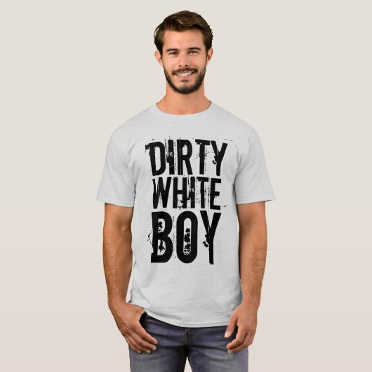 DIRTY WHITE BOY 70s/80s T-SHIRTS (Voorkant volledig)