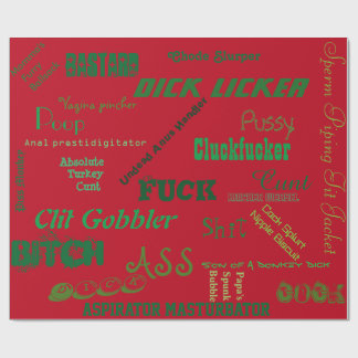 Dirty Word Insult Wrapping Paper Cadeaupapier