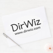 DirWiz Oval Ovale Sticker (Envelop)