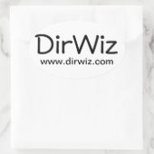 DirWiz Oval Ovale Sticker (Tas)