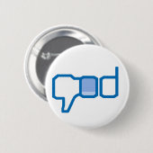 Dis-achtige god en religie! ronde button 5,7 cm (Voorkant /achterkant)