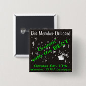 dis boards pin10 vierkante button 5,1 cm (Voorkant /achterkant)
