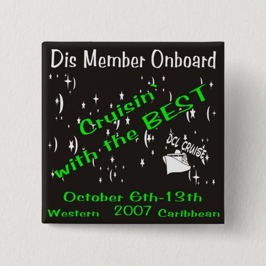 dis boards pin10 vierkante button 5,1 cm (Voorkant)