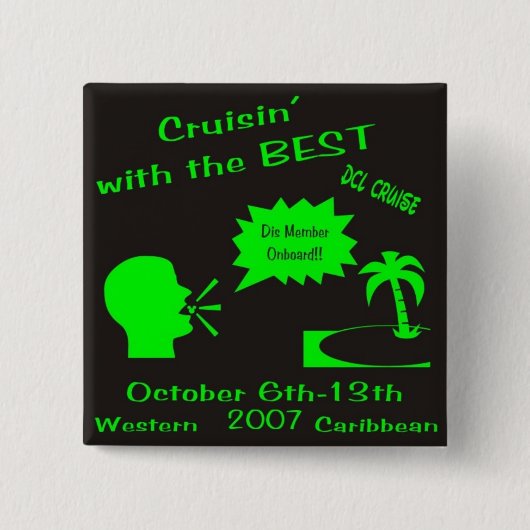 dis boards pin11 vierkante button 5,1 cm (Voorkant)