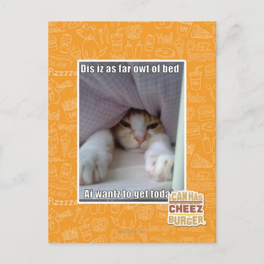 Dis is zo ver weg van bed. briefkaart (Voorkant)