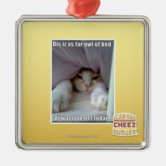 Dis iz tot aan bed... metalen ornament (Voorkant)