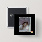 Dis iz tot aan bed... vierkante button 5,1 cm (Voorkant /achterkant)