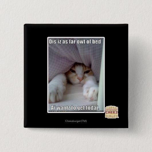 Dis iz tot aan bed... vierkante button 5,1 cm (Voorkant)