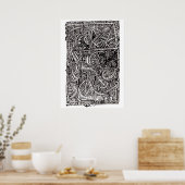 Dis-junctie, Inkt tekening Poster (Keuken)