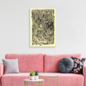 Dis-junctie, Inktekening Canvas Afdruk (Insitu (Woonkamer))