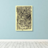 Dis-junctie, Inktekening Canvas Afdruk (Insitu (Houten vloer))
