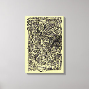 Dis-junctie, Inktekening Canvas Afdruk