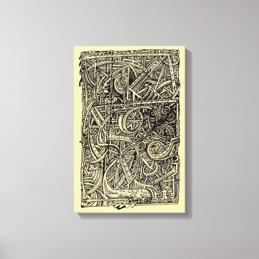 Dis-junctie, Inktekening Canvas Afdruk (Voorkant)