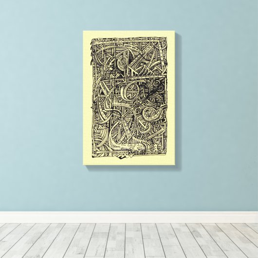 Dis-junctie, inkttekening canvas afdruk (Insitu (Houten vloer))