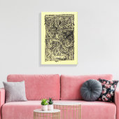 Dis-junctie, inkttekening canvas afdruk (Insitu (Woonkamer))