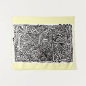 Dis-junctie, inkttekening wandkleed (Voorkant (horizontaal))