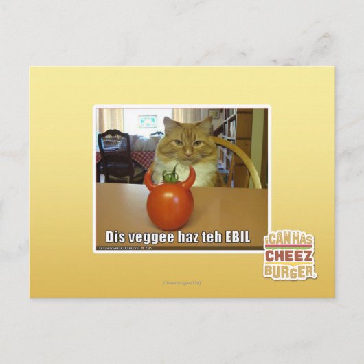 Dis veggee haz de EBIL Briefkaart (Voorkant)