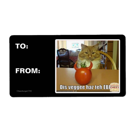 Dis veggee haz de EBIL Etiket (Voorkant)