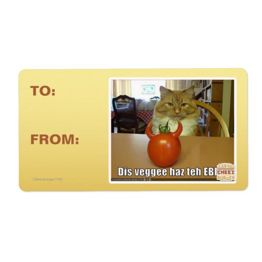 Dis veggee haz de EBIL Etiket (Voorkant)