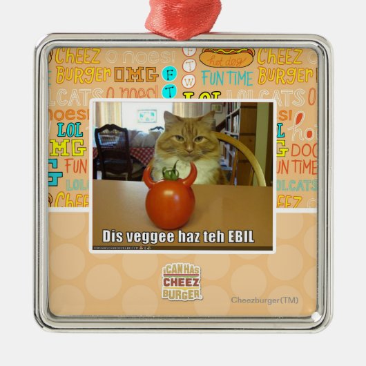 Dis veggee haz de EBIL Metalen Ornament (Voorkant)