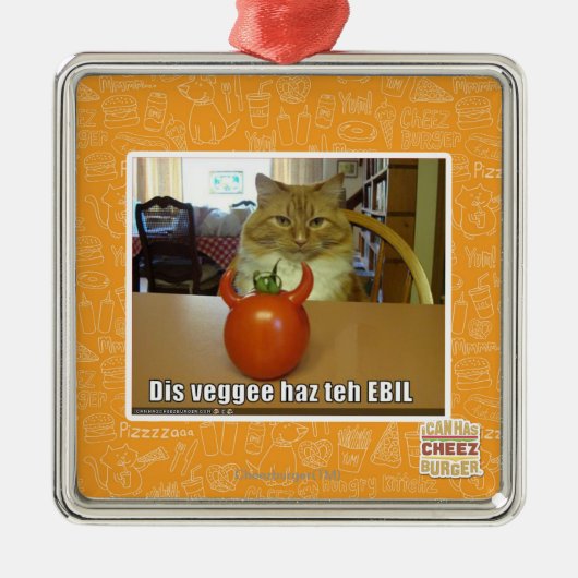 Dis veggee haz de EBIL Metalen Ornament (Voorkant)