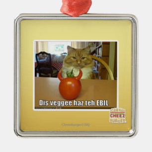 Dis veggee haz de EBIL Metalen Ornament