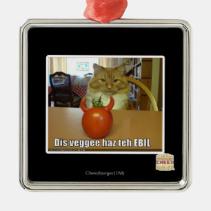 Dis veggee haz de EBIL Metalen Ornament