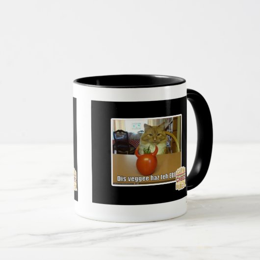 Dis veggee haz de EBIL Mok (Voorkant rechts)