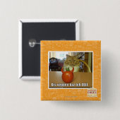 Dis veggee haz de EBIL Vierkante Button 5,1 Cm (Voorkant /achterkant)