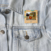 Dis veggee haz de EBIL Vierkante Button 5,1 Cm (In situ)