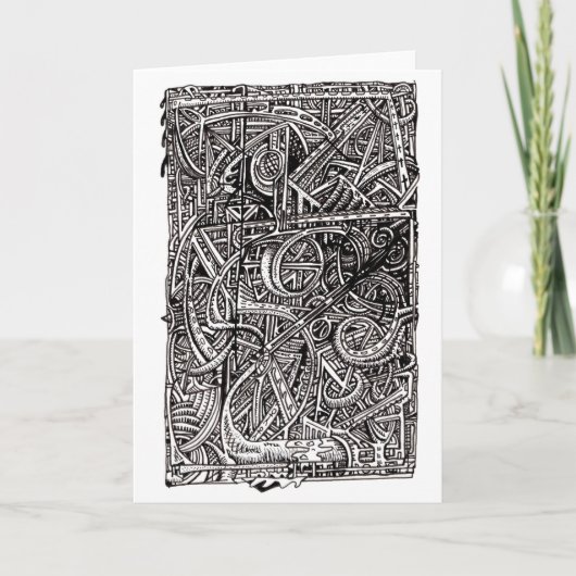 Dis-verbinding, inkttekening kaart (Voorkant)