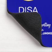 DISA_DSCMO Gezamenlijk Mousepad op blauw Muismat (Hoek)
