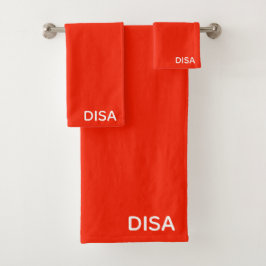 Disa Red-kleurnaam Bad Handdoek