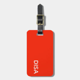 Disa Red-kleurnaam Bagagelabel